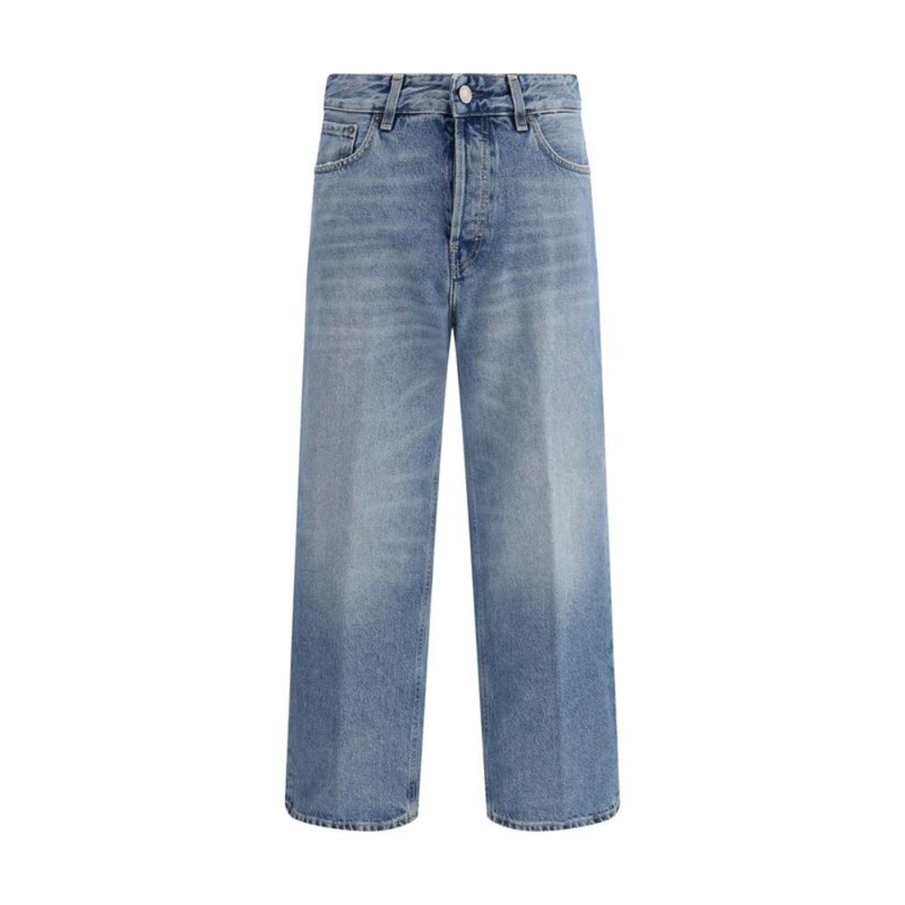 Haikure Blue Cotton Boyfriend Women's Jeans